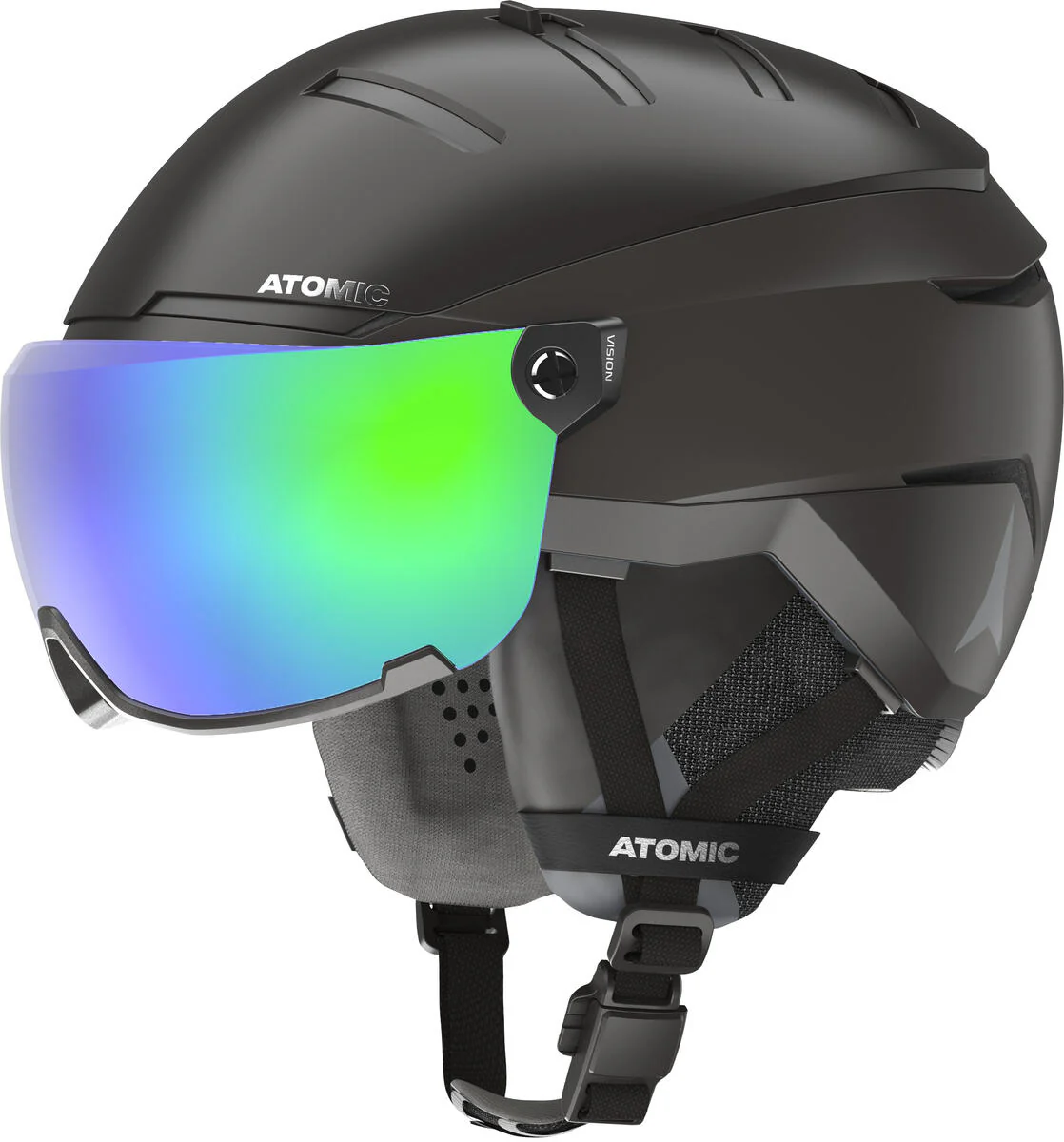 ATOMIC Helmet Savor GT Amid Visor HD Black w/Green HD C2-3