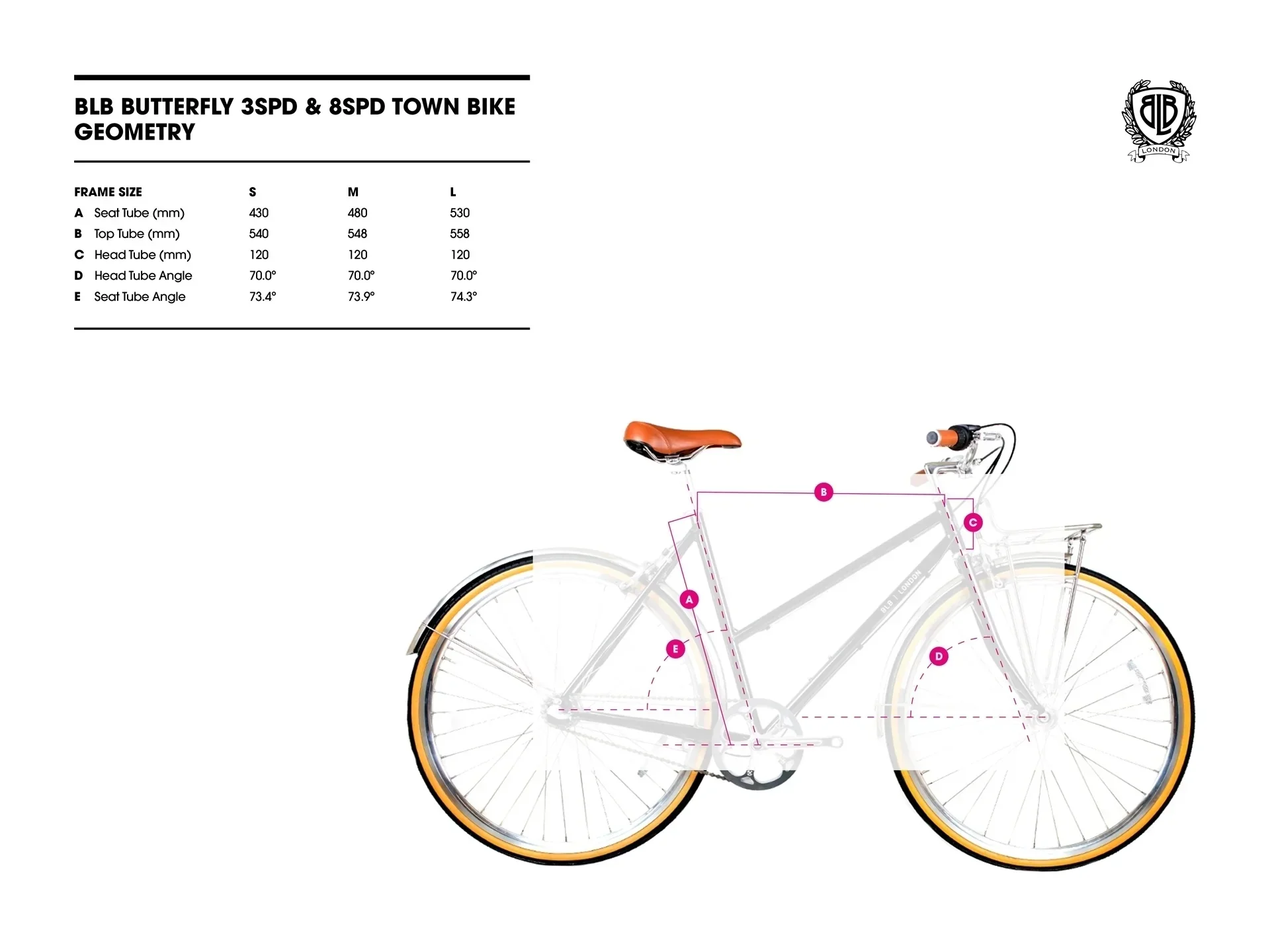 BLB Butterfly 8spd Town Bike - Dusty Pink - Image 9