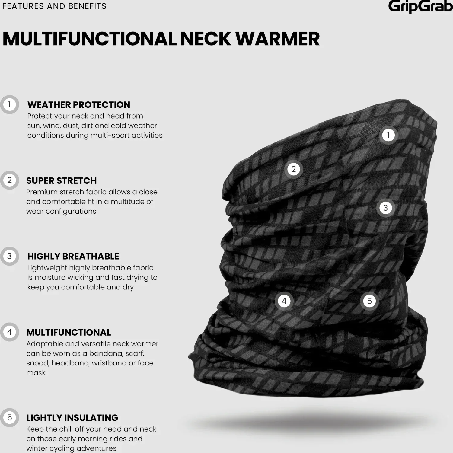 GripGrab Multifunctional Neck Warmer - Image 8